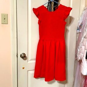 Bright red skater girl dress (brand new)